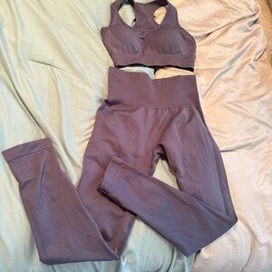 Grey Activewear Set gym workout hiking camping yoga